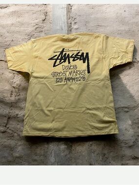 🆕 STUSSY T shirt yellow stüssy DSM dover street market